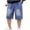 Blue, variant on Mnyotv high waisted baggy shorts for boys casual Wide Leg Jean Shorts with pockets kids retro denim jorts