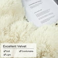 thumbnail image 4 of BLEUM CADE Luxury Fluffy Fuzzy Queen Bedding Comforter Set,4 Pieces Shaggy Duvet Cover Set,Furry Plush Velvet Bed Comforter Cover with Zip Closure,Queen,Creamy-White, 4 of 7