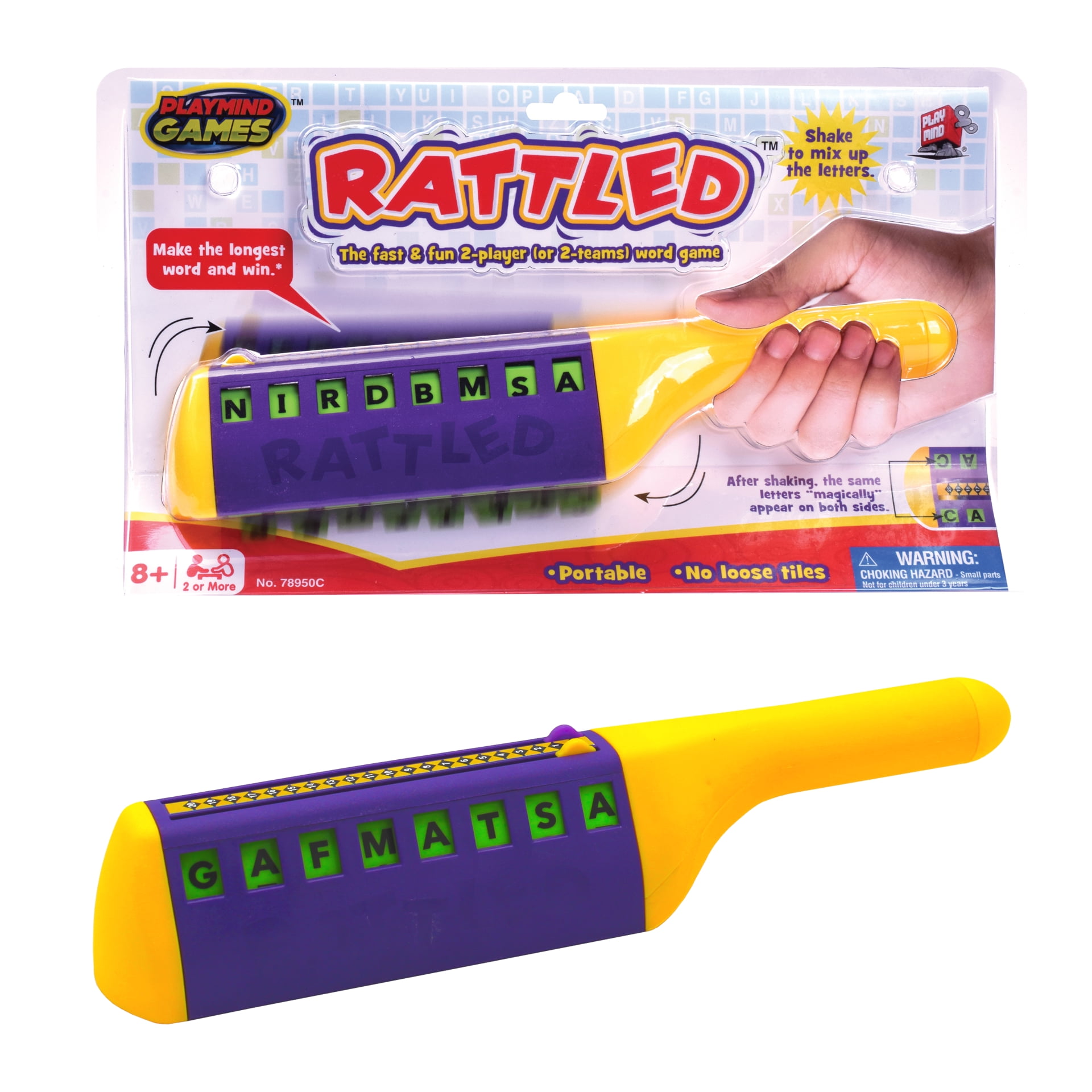Rattled Fast & Fun 2Player/Team Word Spelling Game. Shake To Mix Up