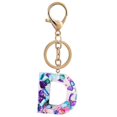thumbnail image 3 of Porte-clés en Résine 26 Lettres pour Femmes Filles Pendentif Sac Accessoires de Sac à Main, 3 of 5