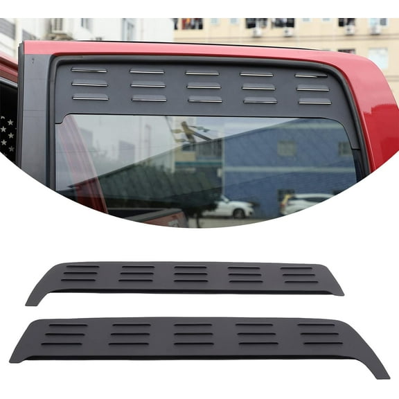 TINKI Aluminum Alloy For Tacoma 2016 2017 2018 2019 2020 2021 2022 Security Window Vent,Rear Side Window Air Vent,Row Door Window Vents Screens