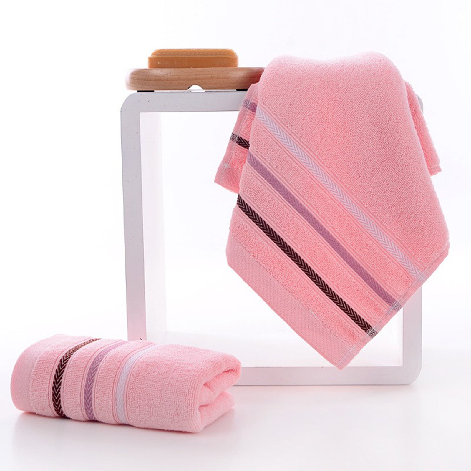 Hiroekza 12-Pack 100% Cotton Hand Towels Set for Bathroom Bath Sheets - Soft, Skin-frindly, Absorbent Towels for Bathroom, Gym, Spa, Hair Care, Facial Towels for Estheticians, Massage Towels Pink