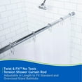thumbnail image 5 of Kenney Twist & Fit No Tools Camlock Tension Shower Curtain Rod, 36-63" Chrome, 5 of 5
