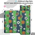thumbnail image 5 of Green Striped Sports Balls Pattern Toddler Nap Mats for Kids Preschool,Sleeping Mat Bag or Kids,Toddler Sleeping Bag,Toddler Nap Mat or Daycare, 5 of 6