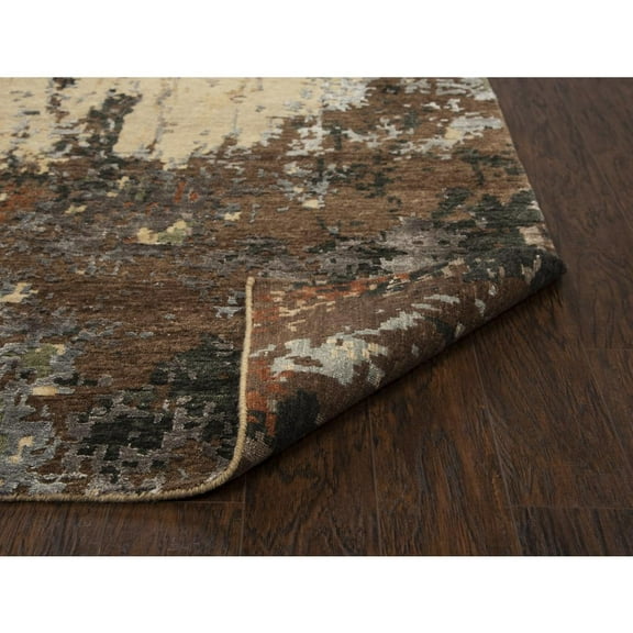 Alora Decor Noble 6' x 9' Abstract Beige/Brown/Gray/Rust/Blue Hand Knot Area Rug