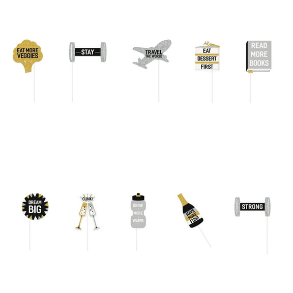 Unique Industries Assorted Colors Holiday Party Supply Sets, (10 Pieces)