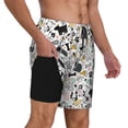 thumbnail image 3 of Haiem Puppy Mens Swim Trunks with Compression Liner 2 in 1 Swimming Shorts Stretch Swimwear Quick Dry,Board Shorts-Small, 3 of 9