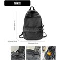 thumbnail image 4 of Sunyuer Vintage Washed Denim Backpack for Women Men, Distressed Casual Denim Backpack, Large Capacity Lightweight School Backpack, Durable Travel Daypack Classic Jeans Rucksack for Daily Outdoor, 4 of 7