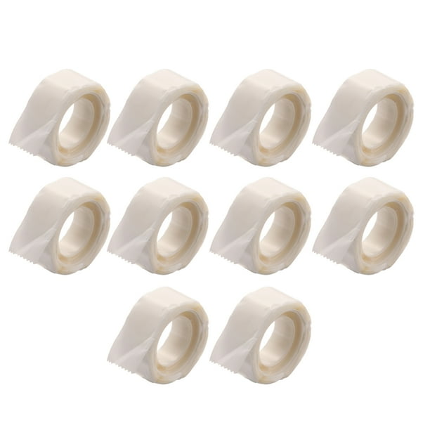 GOOHOCHY 10 rollos de cintas adhesivas de puntos adhesivos transparentes sin rastro de globos para bodas, fiestas de cumpleaños (100 puntos / rollo)