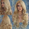 thumbnail image 5 of SUCS Gold Hair Wig Fading Long Big Wave Fashion Curly Women's wig, 5 of 5