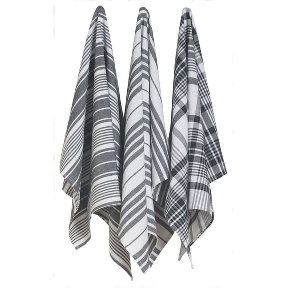 Now Designs Jumbo Dish Towels (Set of 3) - Black