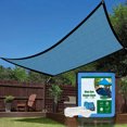 thumbnail image 3 of Muyoka Toldo para el sol Rectángulo al aire libre Vela de sombra con cuerda de 8 m Plástico no tejido duradero Toldo para el sol Accesorios de jardín para patio Piscina en el patio trasero Actividades Muyoka Hogar, 3 of 7