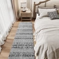 thumbnail image 1 of Boho Runner Rug 2x6 ft Modern Moroccan Hallway Runner Rug Washable Kitchen Runner Mat Non Slip Floor Carpet for Kitchen Laundry Room Entryway Bathroom Bedroom Entrance,Black, 1 of 8