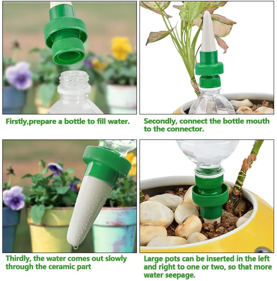 Automatic Plant Waterer Ceramic Self Watering Spikes Flower Drip Garden Tools CA 