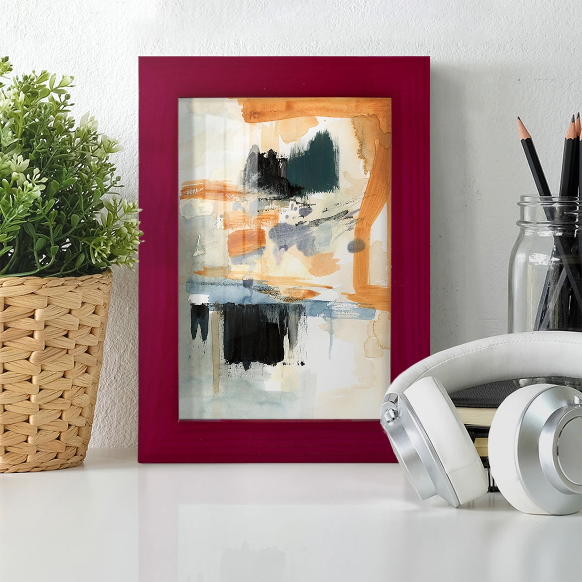 Seria II - Framed Print w/glass - Cherry Red