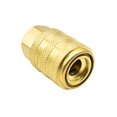 thumbnail image 2 of Interstate Pneumatics T19 1/4" FPT Sleeve Lock Straight-In Brass Chuck with Shut-off Valve, 2 of 5