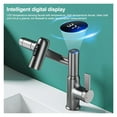 Temperature Digital LED Display Basin Faucet, 360 Rotation 3 Modes