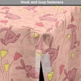 thumbnail image 4 of Animal Dog Crate Cover, Bunnies with Flowers Pastel Spring Flora and Fauna Illustration, Easy to Use Pet Kennel Cover for Medium Large Dogs, 35" x 23" x 27", Dark Coral Pale Pink, by Ambesonne, 4 of 6