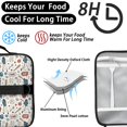 thumbnail image 4 of Baseball Players and Speech Bubbles Insulated Lunch Bag with Shoulder Strap and Bottle Holder,Bento School Lunch Bag Box,11x9.5x3.5 Inches, 4 of 5