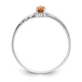 thumbnail image 2 of 10k White Gold Polished Geniune Citrine Birthstone Ring, Gem Ctw.0.24, 2 of 3