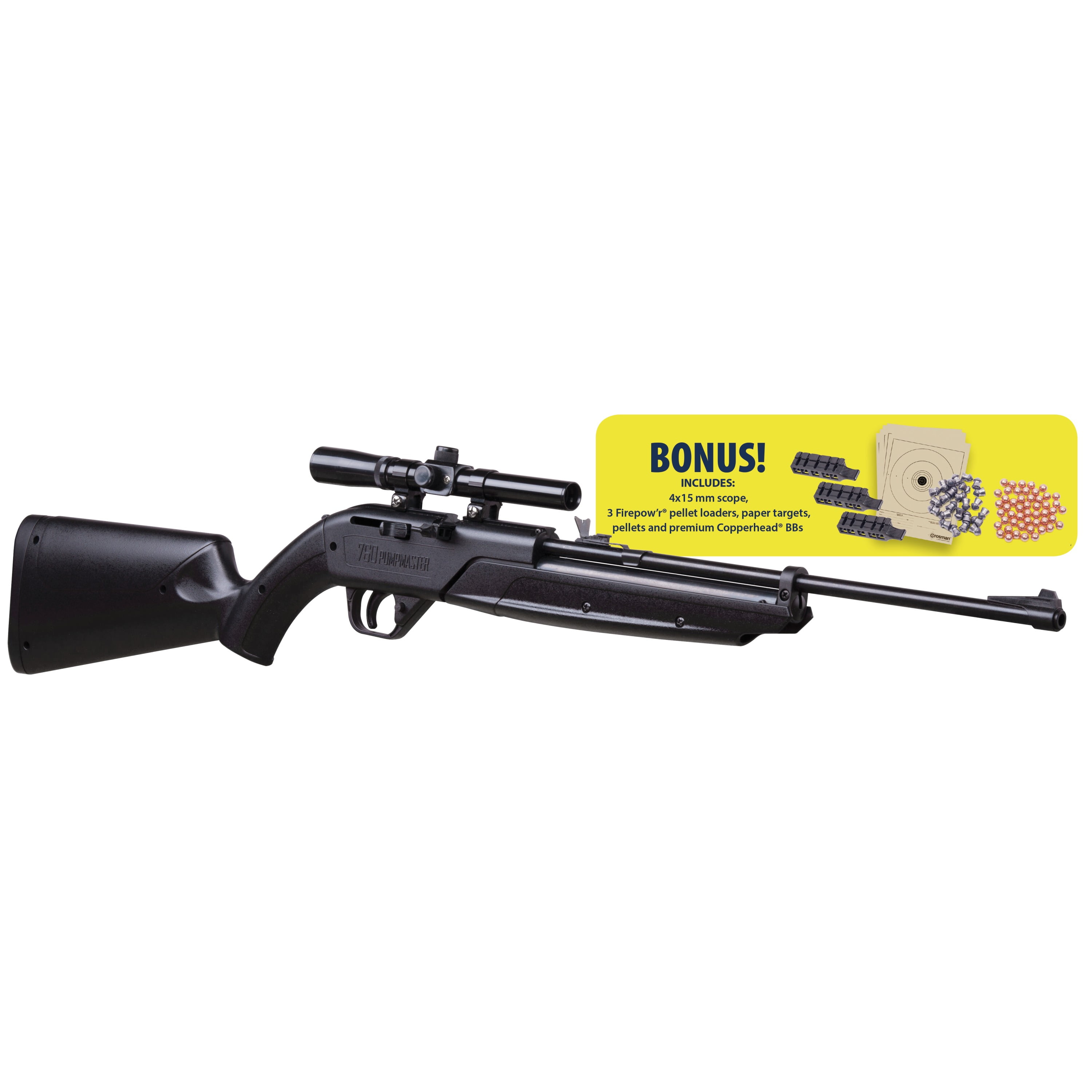 Crosman 760X Pumpmaster 177 Caliber Air Rifle with 4x15mm Scope for sale online 