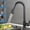 Noir, variante sur Robinet de Cuisine Coulissant Universel Rotatif Télescopique pour Lavabo