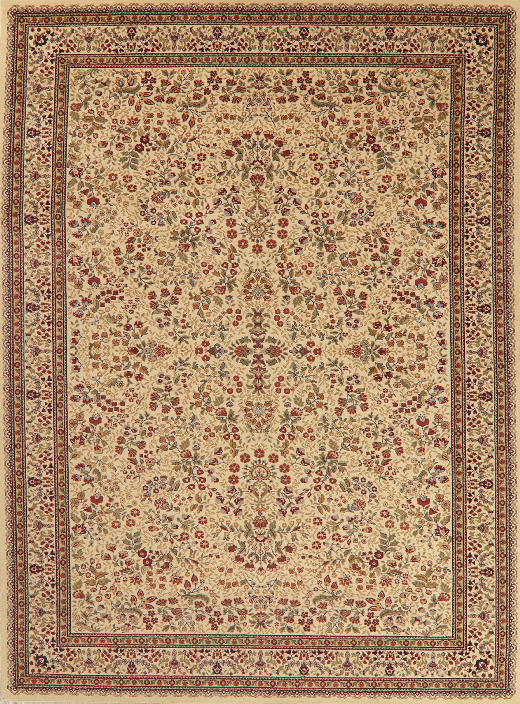 Rug Select AllOver Beige Floral Oriental Turkish Area Rug Living Room
