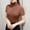 Café-Femmes Été Haut, variante sur Yourumao Hauts à Col Roulé pour Femmes Chemises Décontractées Habillées à Col Rond Blouses Confortables de Couleur Unie T-shirts Ajustés pour le Bureau