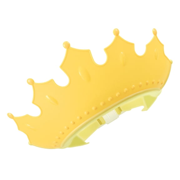 ELAYARD Bathing Cap Shampoo Hats for Washing Hair Crown Shape Adjustable Yellow 1Set