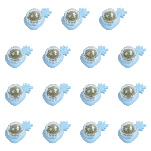 Kuymtek Piña Catnip Lickable Ball Interactivos Hierba Gatera Suministros para (Azul Claro)
