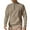 Khaki, variant on Men Sweatshirt Fall Jacquard Pocket Stand Collar Half Zip Long Sleeve Casual Streetwear Pullover Tops