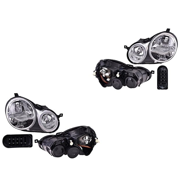 Par de Faros Polo 2003 A 2007 Volkswagen Eléctrico P/Halog DEPO .