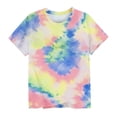thumbnail image 5 of Spazoro Girls Graphic T-Shirts Tees, Tie Dye Short Sleeve Round Neck Casual Tops for Kids Blue Size 7-8, 5 of 5