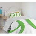 thumbnail image 4 of Ambesonne Celebration Quilted Bedspread Set 2 Pcs, Queen Crown 90, Twin Size, Yellow Green, 4 of 6