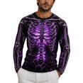 thumbnail image 3 of CONFREE Halloween Mens Short Sleeve Tshirts Crew Neck Spooky Skeleton Graphic Lightweight Fall Casual Tees, 3 of 6