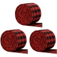 thumbnail image 2 of Dalrosia 3PCS Wired Edge Ribbons, 2 Inches Black Red Plaid Ribbon Burlap Craft Ribbon for DIY Gift Wrapping, Christmas Fall Crafts Decoration, 2 of 6