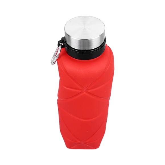 Botella De Agua Plegable De 700ml, Botella De Agua Segura Para Niños De Boca Ancha De Silicona De Alimentaria Con Mosquetón Para Deportes De Viaje