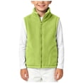 thumbnail image 5 of CAICJ98 Boys Girls Zip Up Fleece Jacket Kids Toodler Lightweight Outerwear Long Sleeve Mock Neck Coat with Pockets (Light Green,9-10 Years), 5 of 7