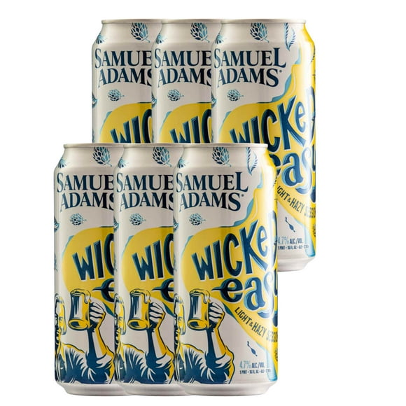 Six Pack Cerveza Samuel Adams Wicked Easy Lata 473 Ml Samuel Adams Cerveza, Session IPA