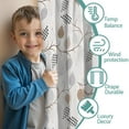 thumbnail image 3 of Blackout Kids Curtains,White Cartoon Leaf and Vine Pattern Childrens Insulated Curtains Set Of 2,Bedroom Essentials,Toddler Room Decor 42x54in(106x137cm), 3 of 5