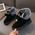 thumbnail image 2 of Miluxas Girls Snow Boots Warm Winter Fleece Lined Anti Slip Short Boots (Infant/Toddler/Little Kid) Black 9.5(26), 2 of 4