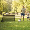 thumbnail image 2 of Costway 40”L x 18”W x 20”H Soccer Goal with Metal Frame Ground Stakes Quick Setup for Kids, 2 of 8