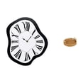 thumbnail image 1 of Reloj de pared acrílico de lujo con efecto fundido. Creativo y original diseño de escritorio. Cesta de frutas tejida, divertida y única para interiore, 1 of 8