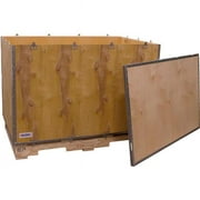 National Corrugate B2352216 Global Industrial 6-Panel Crate with Lid & Pallet - 48 x 30 x 35 in.
