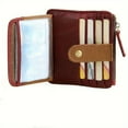 thumbnail image 2 of Vintage Leather Mini Credit Card Holder Wallet, Genuine Coin Purse for Women, 2 of 14