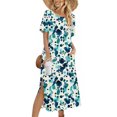 thumbnail image 1 of Ovzne Robes d'Été pour Femmes 2025 Robe Femme Couleur Unie Ample Décontractée Mode Manches Longues Robe à Col Manches Longues Robe d'Été Manches Longues Imprimée Liquidation, 1 of 6