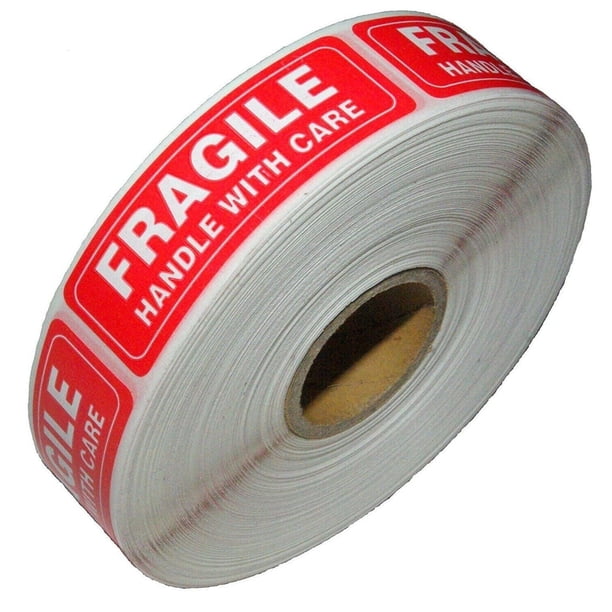 1 rollo 1000 1 x 3 etiquetas adhesivas FRÁGIL MANIPULAR CON CUIDADO