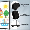 thumbnail image 6 of JILhome 35" x 23" White Board, 3'x2' Magentic Dry Erase Board, Whiteboard with Long Pen Tray for Home, School, Office, Kitchen, Black Aluminium Frame, 6 of 7