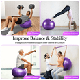 thumbnail image 6 of Cshidworld Exercise Ball Set, Yoga Ball with 9-Inch Pilates Ball, Stretch Strap & Foot Pump, Anti-Burst Extra Thick Stability Ball for Core Workout, Balance Training, Home Gym, 26 in (65 cm), 6 of 9