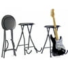 Stagg Model GIST-300 Foldable Stage Insturment Stool with Built in Guitar Stand